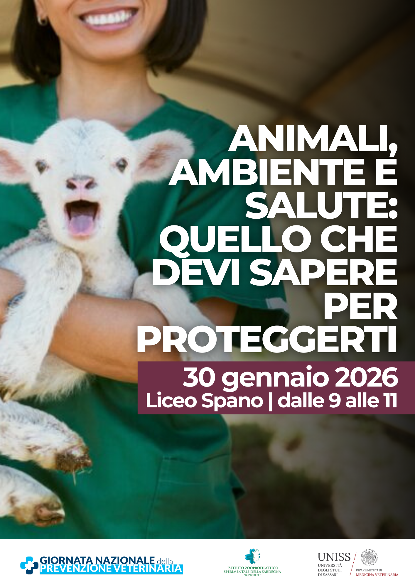 Locandina dell'incontro organizzato al Liceo Spano il 30 gennaio 2026