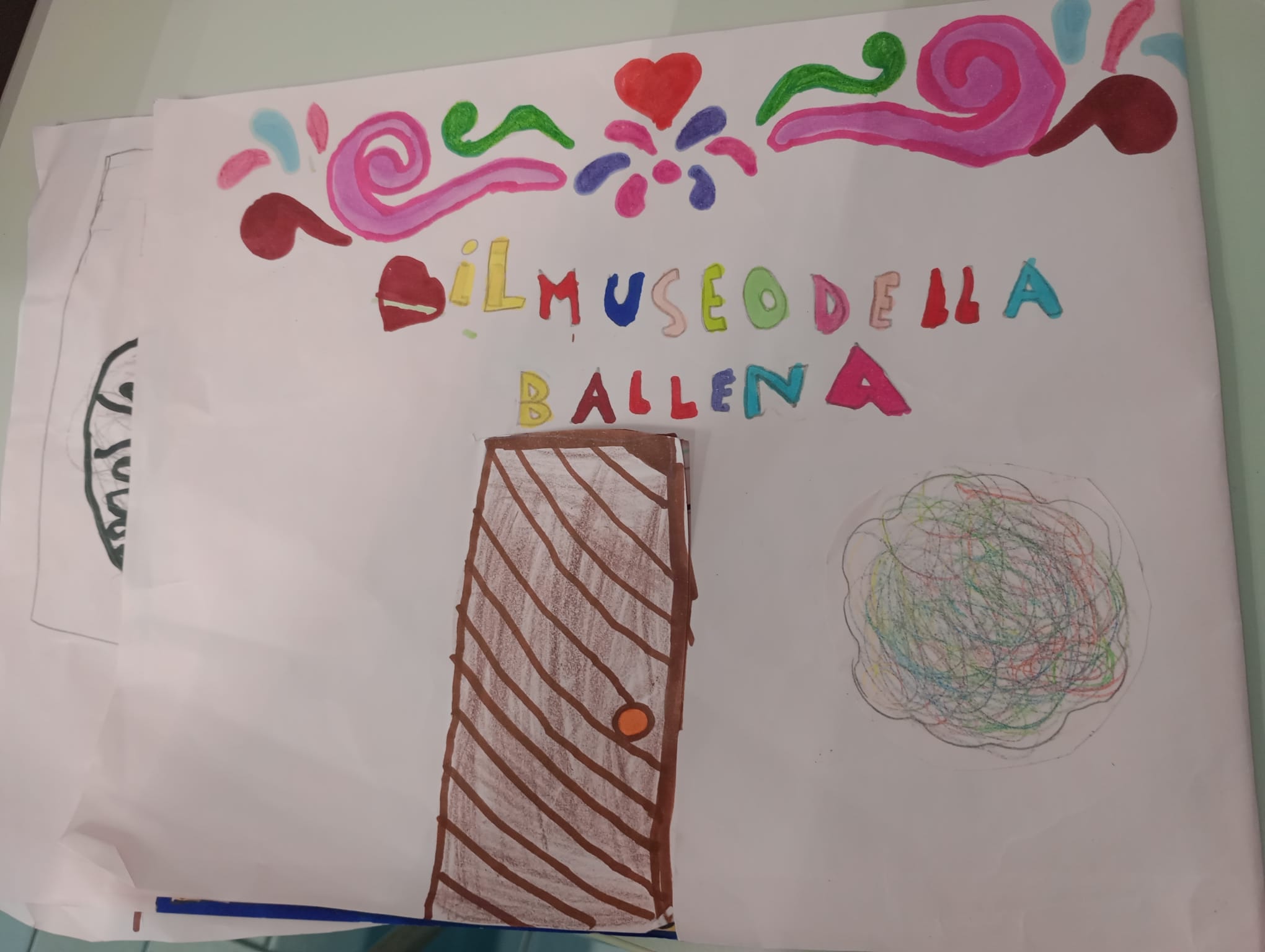 Elaborato creativo degli studenti della scuola primaria sul Museo della Balena del Dipartimento di Medicina Veterinaria.