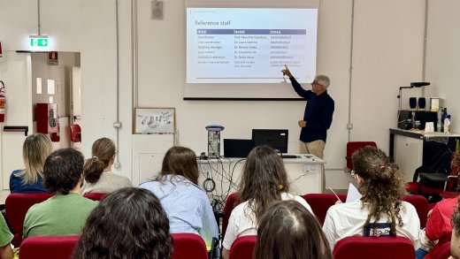 Presentazione dello staff di riferimento del corso internazionale in Wildlife Management, Conservation and Control durante il Welcome Day al Dipartimento di Medicina Veterinaria.